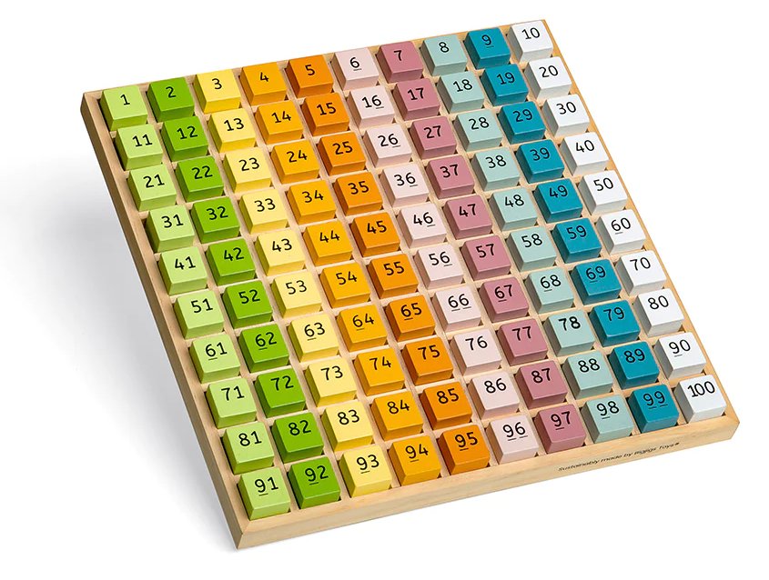 Drewniana tabliczka z liczbami 1-100 35041 Bigjigs Toys