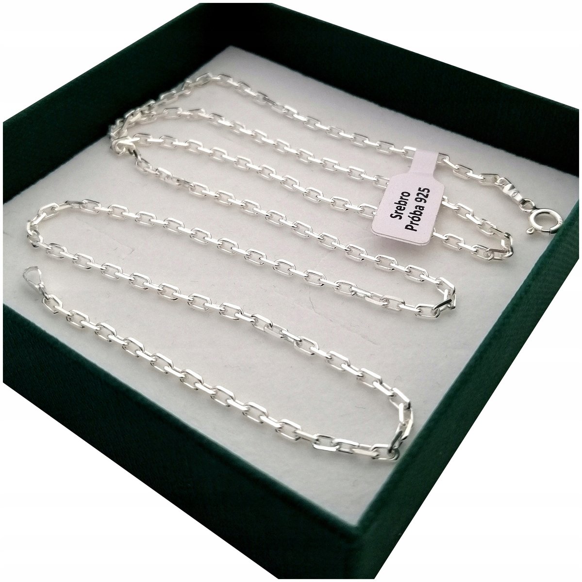Srebrny Łańcuszek Ankier 70Cm/2Mm 925 Prezent Na 20 30 40 50 60 70 Urodziny