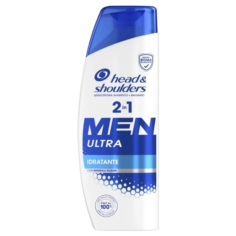 Head & Shoulders Szampon Przeciwłupieżowy dla Mężczyzn 2 w 1 Nawilżający 250 ml