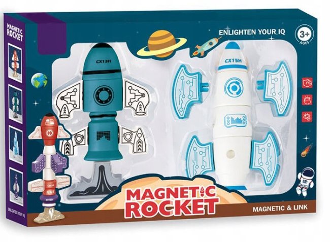 KLOCKI MAGNETYCZNE RAKIETY KOSMOS MAGNETYCZNE 2SZT