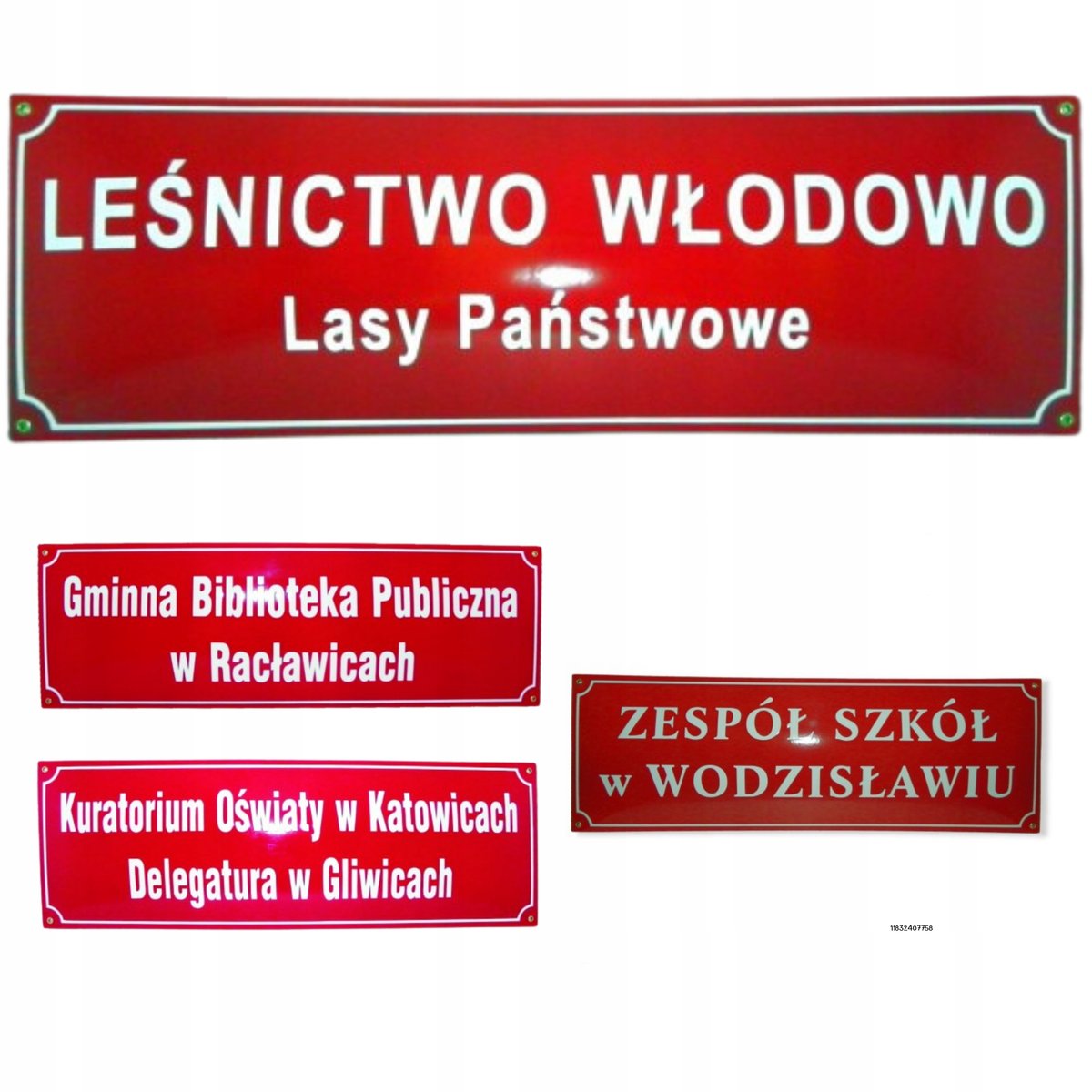 TABLICA URZĘDOWA TABLICZKA EMALIOWANA 25x75 CM METALOWA INFORMACYJNA