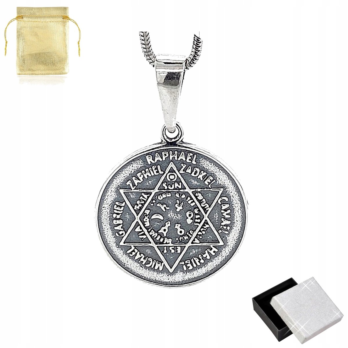 Srebrny Medalik Siedmiu Archaniołów Próba 925 Nowy