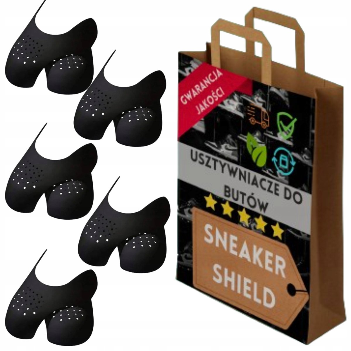 5-PAR WKŁADKI DO BUTÓW USZTYWNIACZE NA POMARSZCZONE CZUBKI BUTÓW SNEAKERS