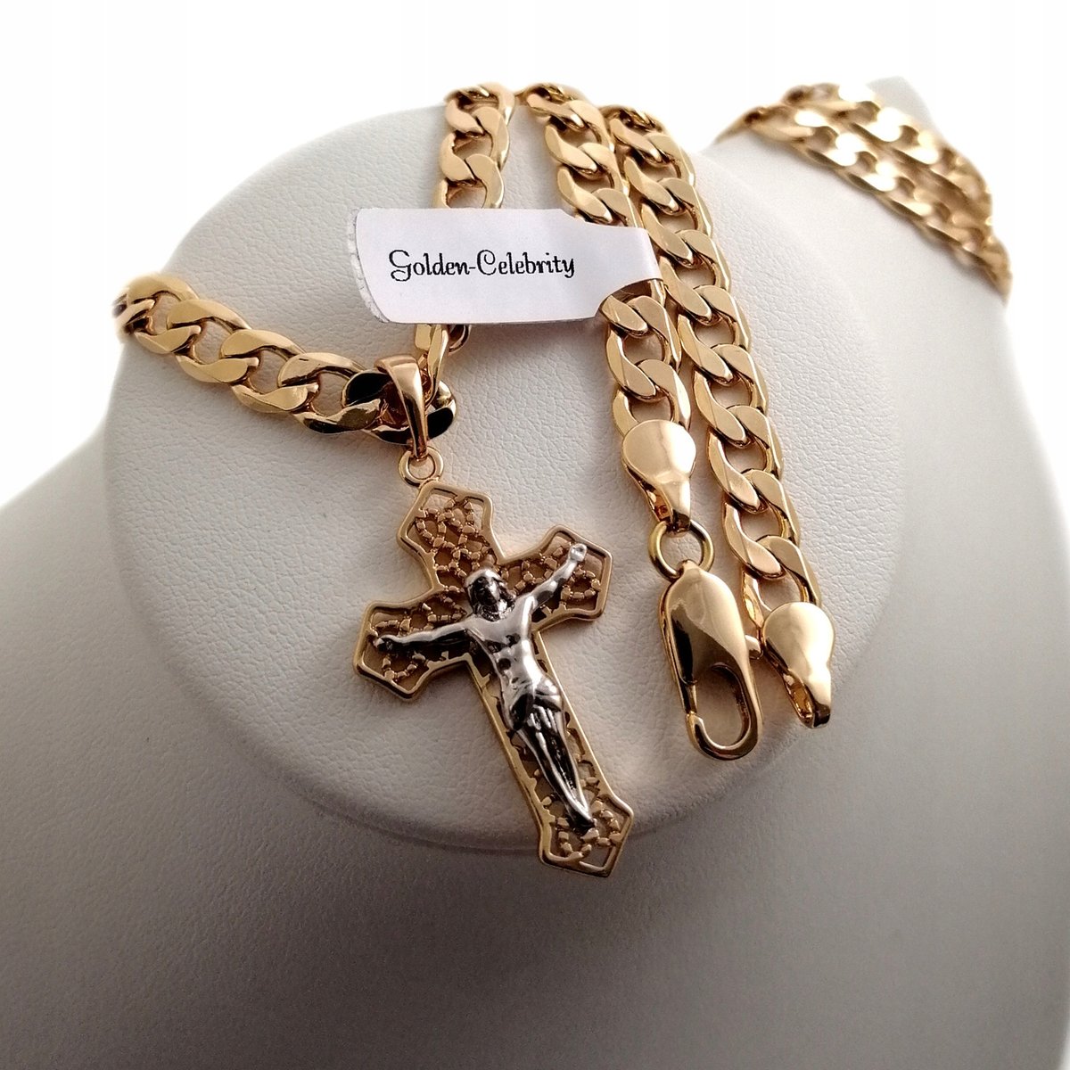 Złoty Łancuszek Pancerka + Bransoletka 18K Prezent