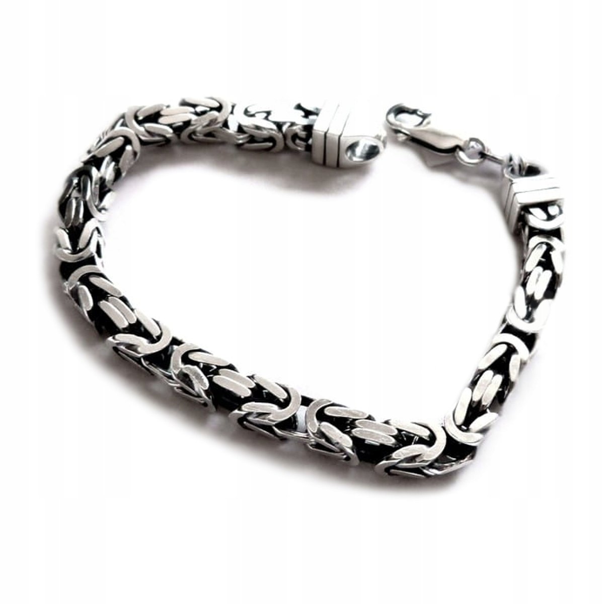 Srebrna Bransoletka Splot Królewski 23Cm 5Mm Pr925