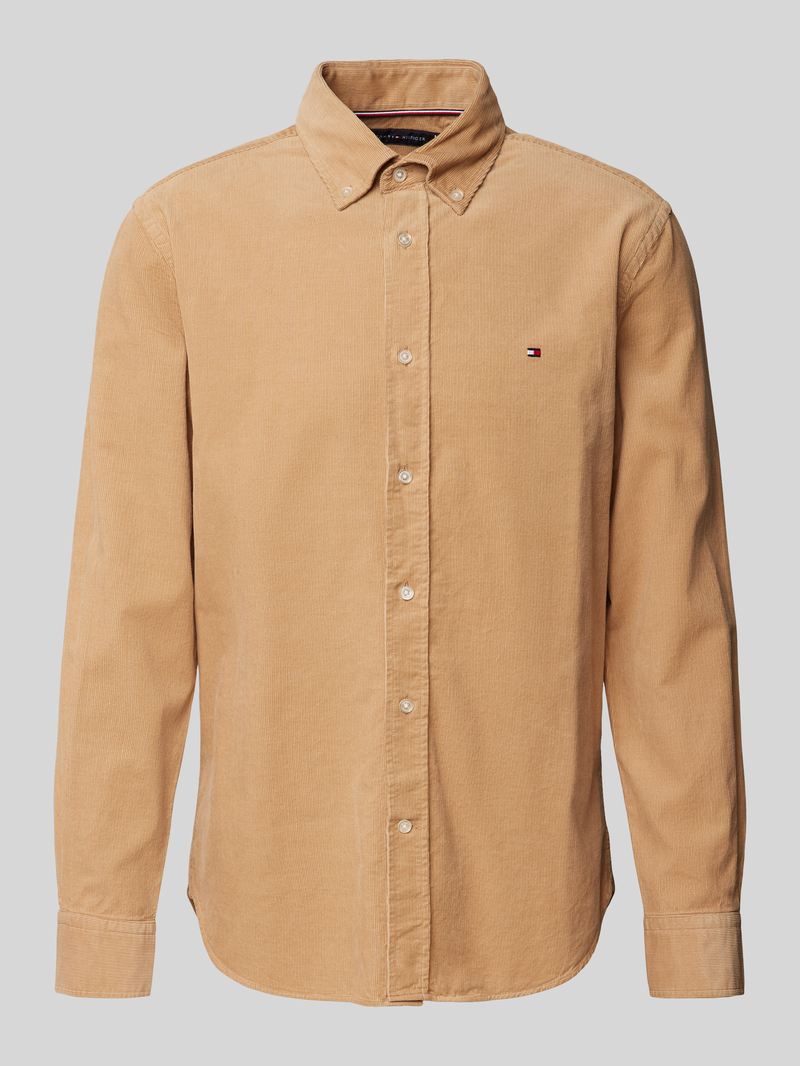Koszula sztruksowa o kroju regular fit z kołnierzykiem typu button down model ‘SOLID’