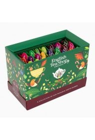 Zielony kalendarz adwentowy z herbatami, 13 smaków, w saszetkach