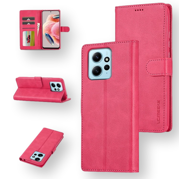 Etui iMeeke Wallet do Xiaomi Redmi Note 12 - Różowy