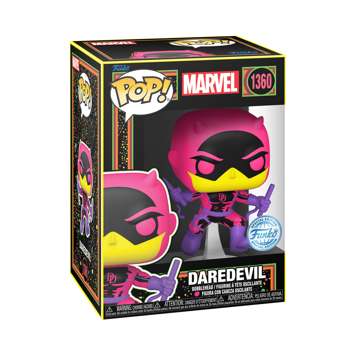 Funko POP!, figurka kolekcjonerska, Marvel: Classic Daredevil(BLKLT)