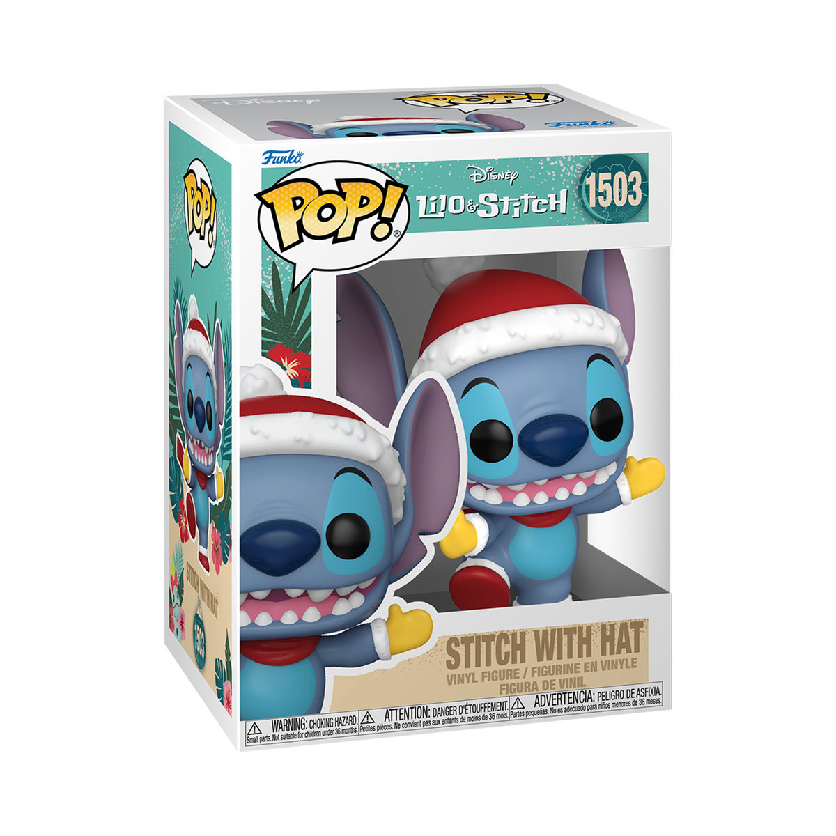 Funko POP! Marvel, figurka kolekcjonerska, POP Disney: Stitch HLDY– Stitch w/Hat