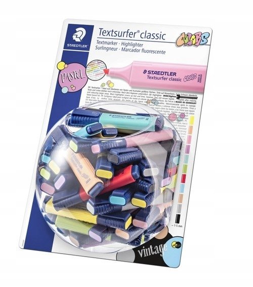 ZAKREŚLACZ STAEDTLER TEXTSURFER PASTEL 100 SZTUK