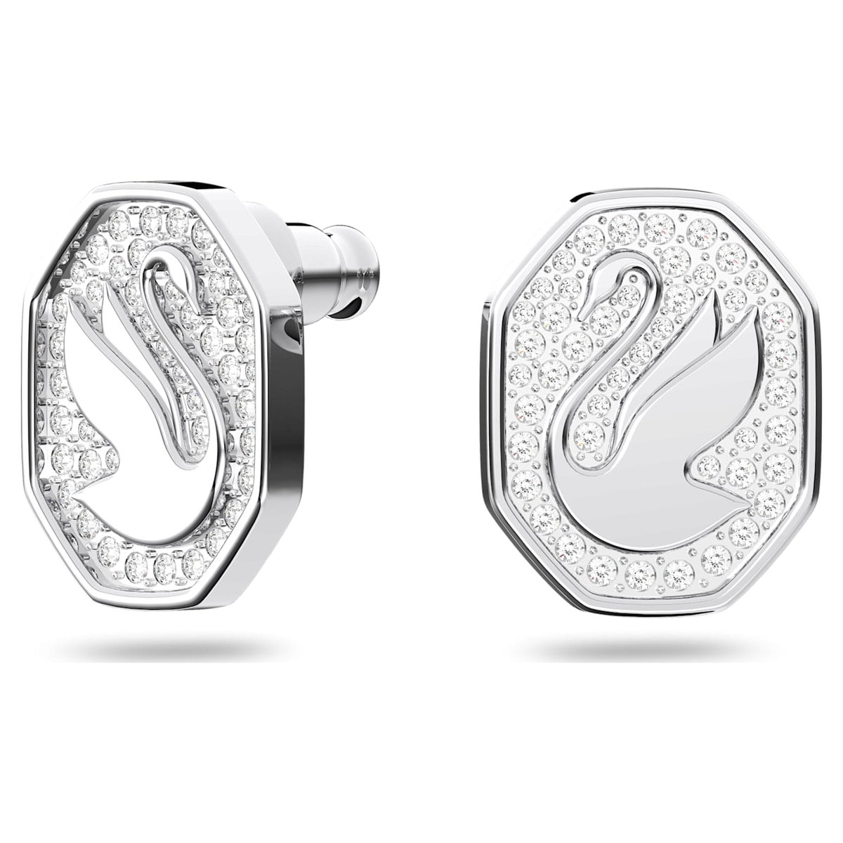 Kolczyki Swarovski Signum stud earrings, Swan, White, Rhodium plated 5621097
