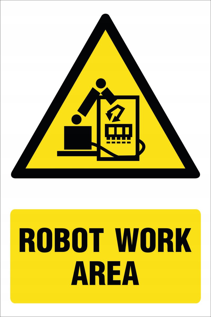 Naklejka Robot work area 30x42cm