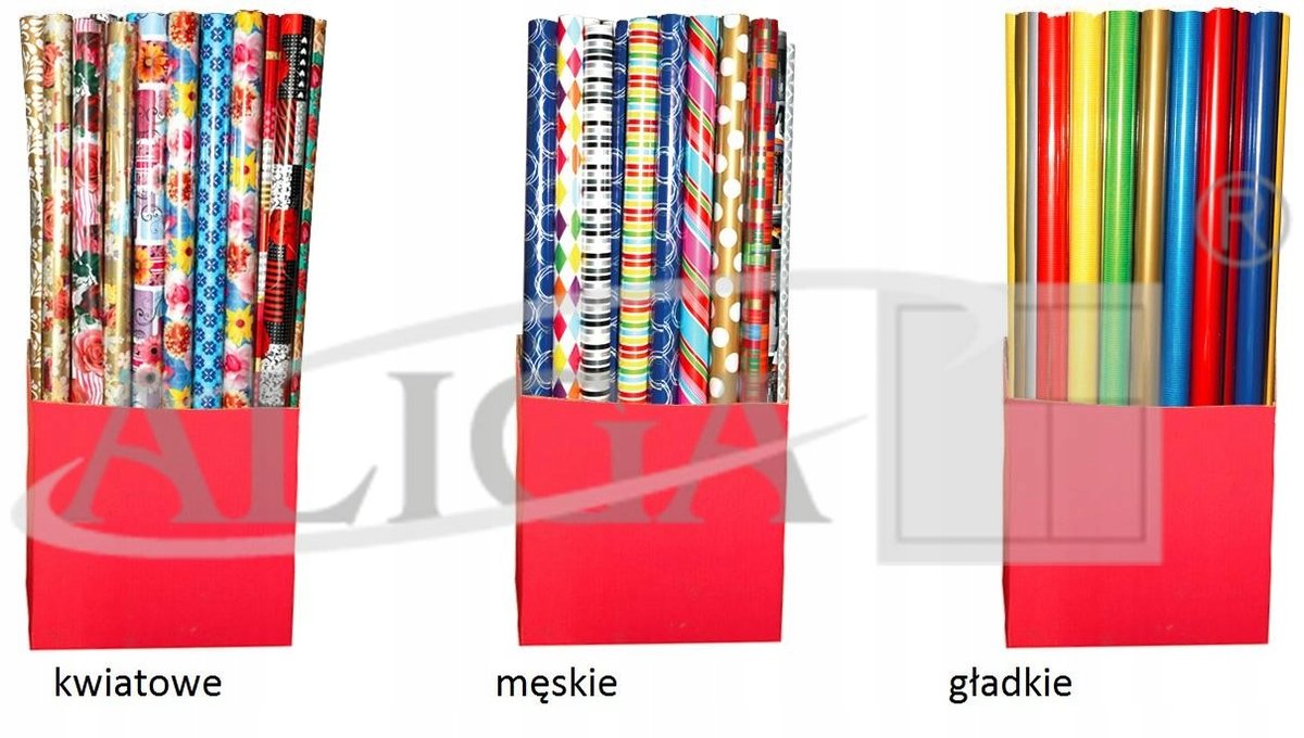 PAPIER OZDOBNY RÓŻNE WZORY na prezenty 70X200 CM