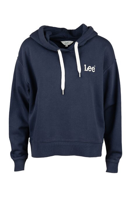BLUZA DAMSKA Z KAPTUREM GRANATOWA LOGO LEE 112355155 ESSENTIAL HOODIE M