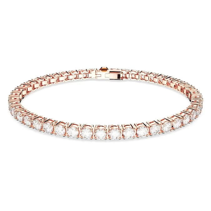 Bransoletka Swarovski Matrix Tennis Różowa 5657657 - S