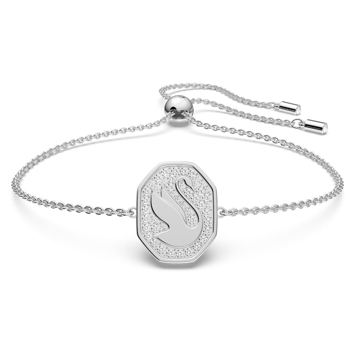 Bransoletka Swarovski Signum bracelet, Swan, White, Rhodium plated 5621099