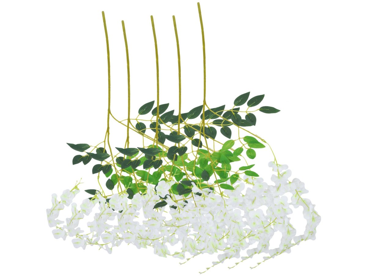 5X Wisteria Wisząca Sztuczna Glicynia Zwis Kwiaty Sztuczne Xxl 105Cm