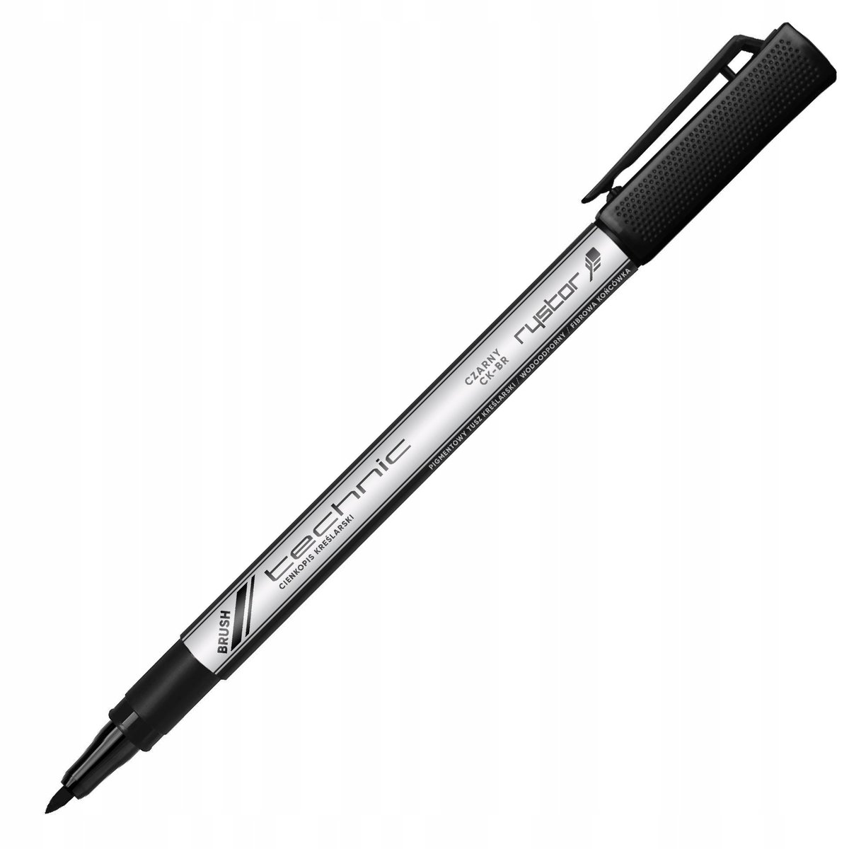 CIENKOPIS KREŚLARSKI Z KOŃCÓWKĄ PĘDZELKOWĄ CZARNY