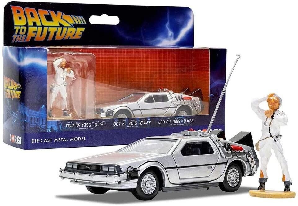 DeLorean Time Machine z Figurką – Powrót do Przyszłości, Edycja Specjaln