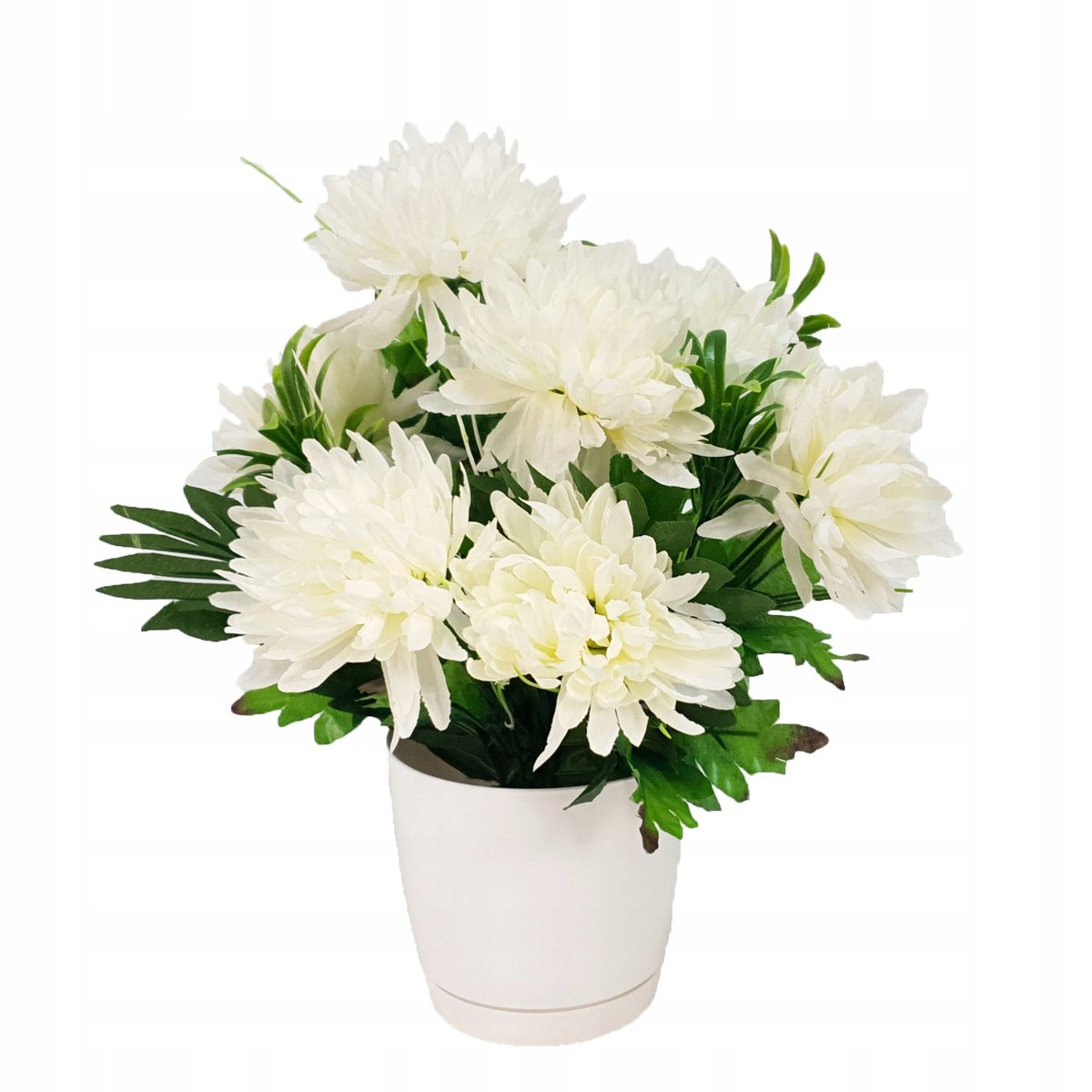 CHRYZANTEMA SZTUCZNA W DONICZCE SZTUCZNE KWIATY 35 cm KOLORY