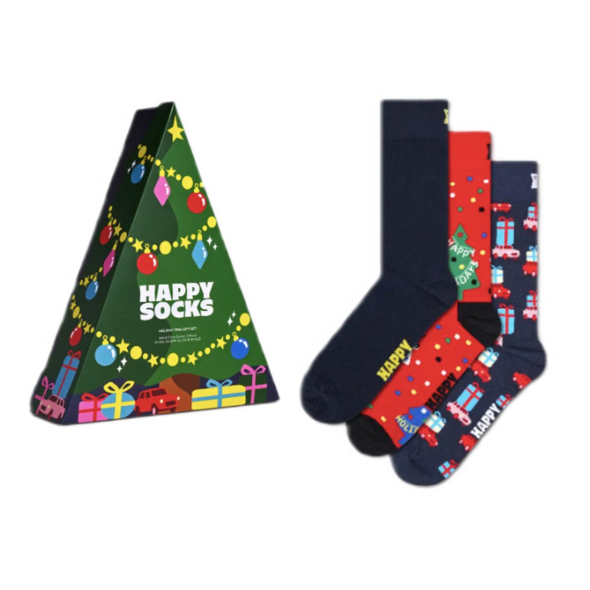 Skarpetki wysokie 3-pack zestaw świąteczny Happy Socks - P001739-41-46