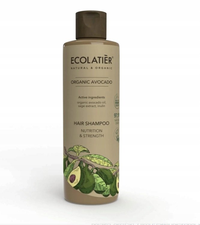 ECOLATIER Szampon do włosów odżywienie i siła Organiczne awokado 250ml