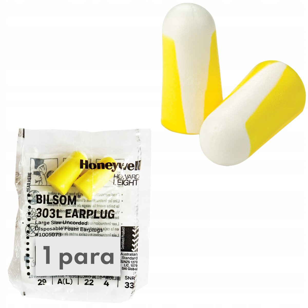 Zatyczki do uszu do spania, Stopery do uszu Honeywell Bilsom 303 L 1 Para
