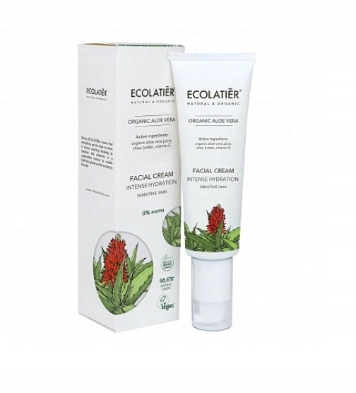 ECOLATIER Krem do twarzy intensywnie nawilżający organiczny aloes 50ml
