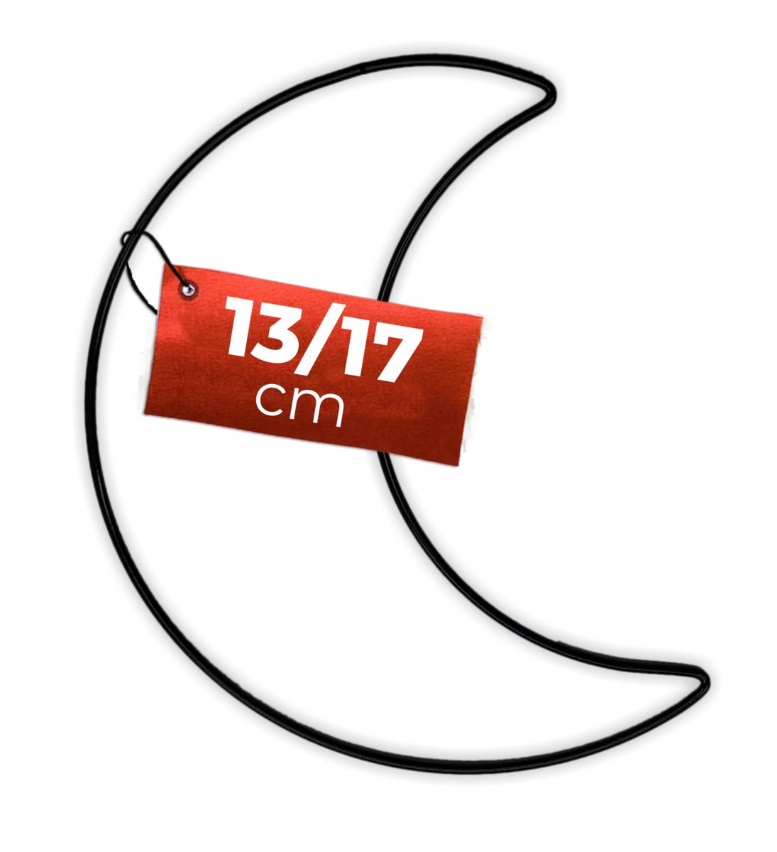 Obręcz metalowa KSIĘŻYC do dekoracji 17 cm CZARNY