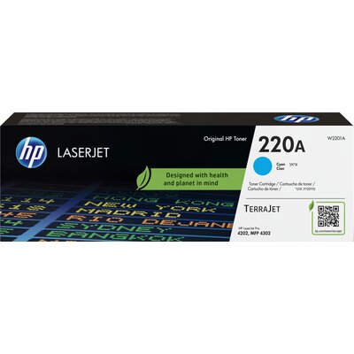 Oryginalnym wkładem z błękitnym tonerem HP 220A LaserJet