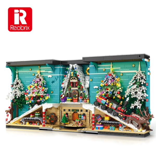 Reobrix Christmas Bookshelf