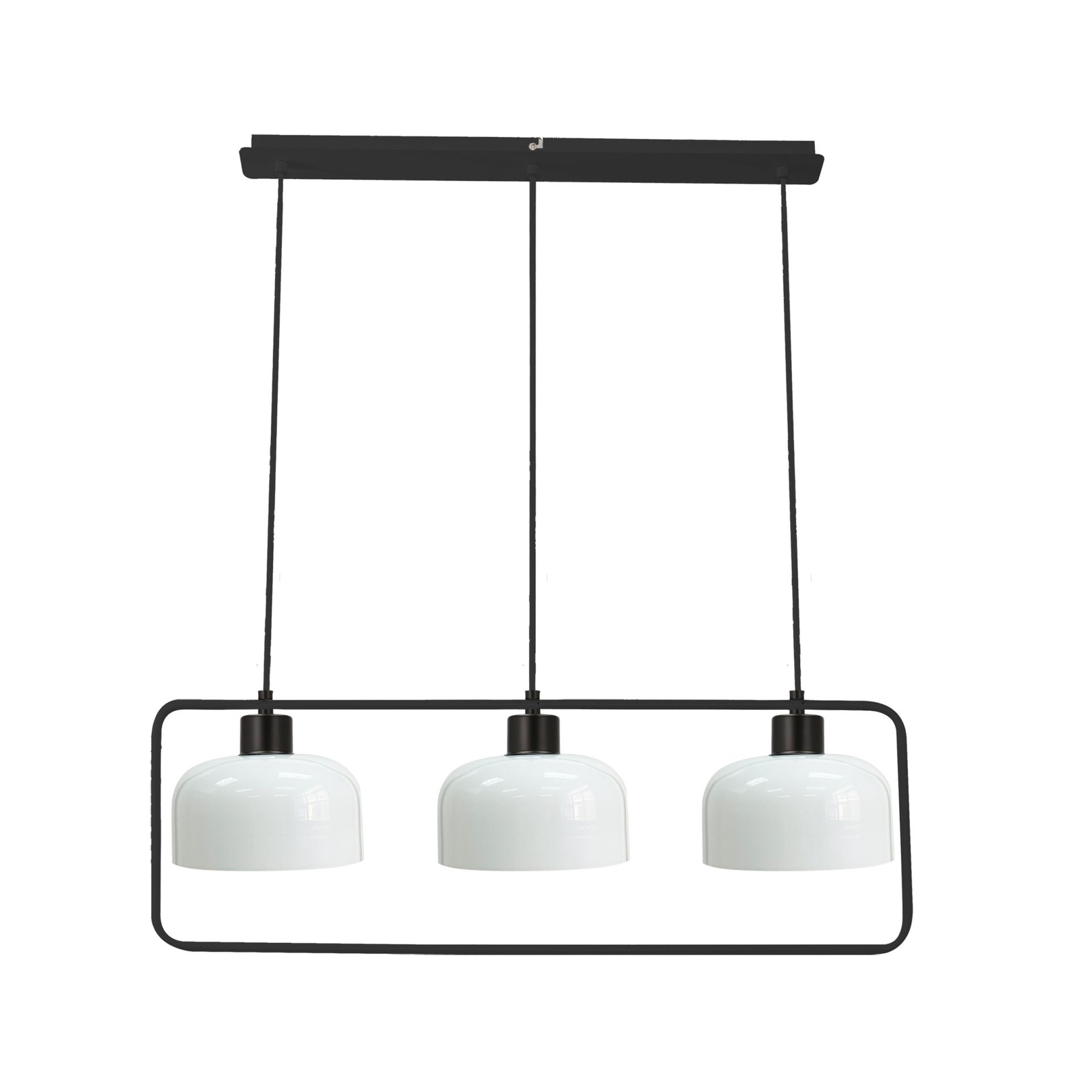Liniowa, czarno-biała lampa nad stół w kuchni 33-26828 z serii ZODIAC