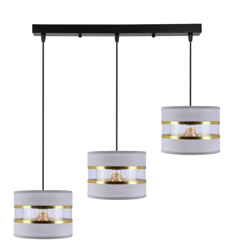 Liniowa lampa wisząca z abażurami 33-37657 z serii PANDY