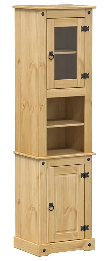 Drewniany Słupek Łazienkowy Z Drzwiczkami C9-M47