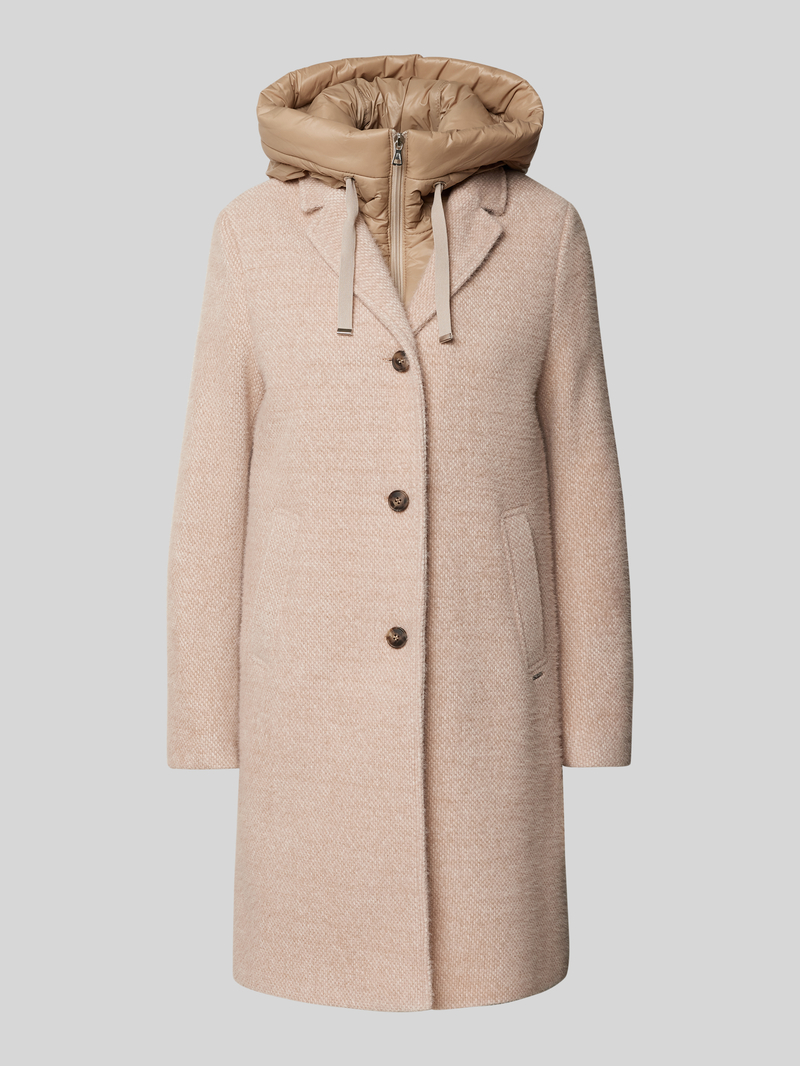 Płaszcz z kołnierzem z połami model ‘MIRCALE’