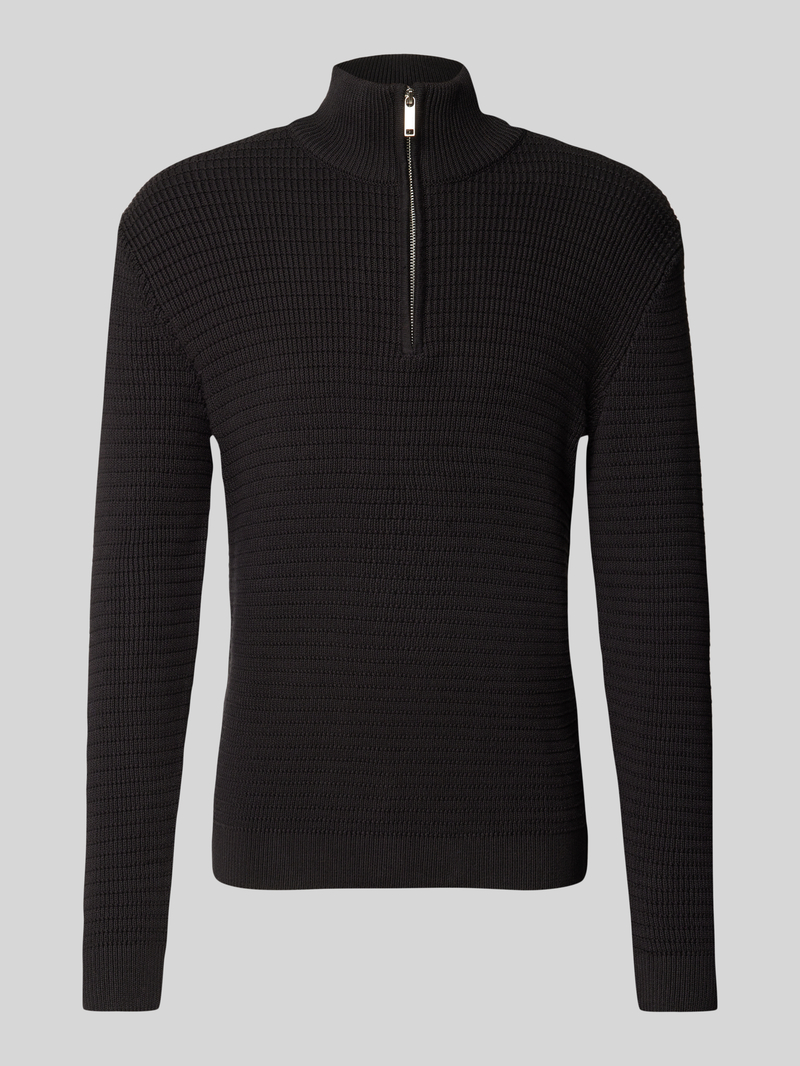 Sweter z dzianiny ze stójką model ‘THEO’