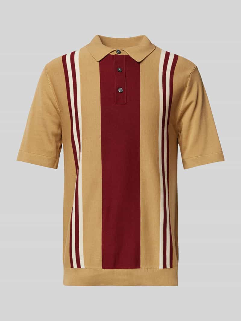Koszulka polo o kroju regular fit z krótką listwą guzikową model ‘MATTIS’