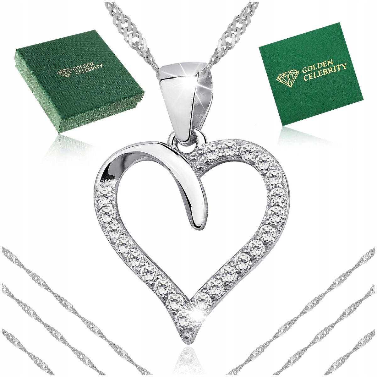 Srebrny Naszyjnik Serce Pr. 925 Prezent Dla Kobiety, Mamy, Żony + Dedykacja