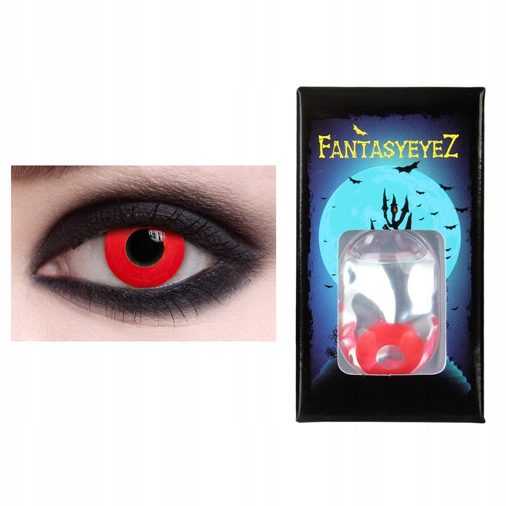 Czerwone Soczewki 0,0 Halloween Roczne Zerówki