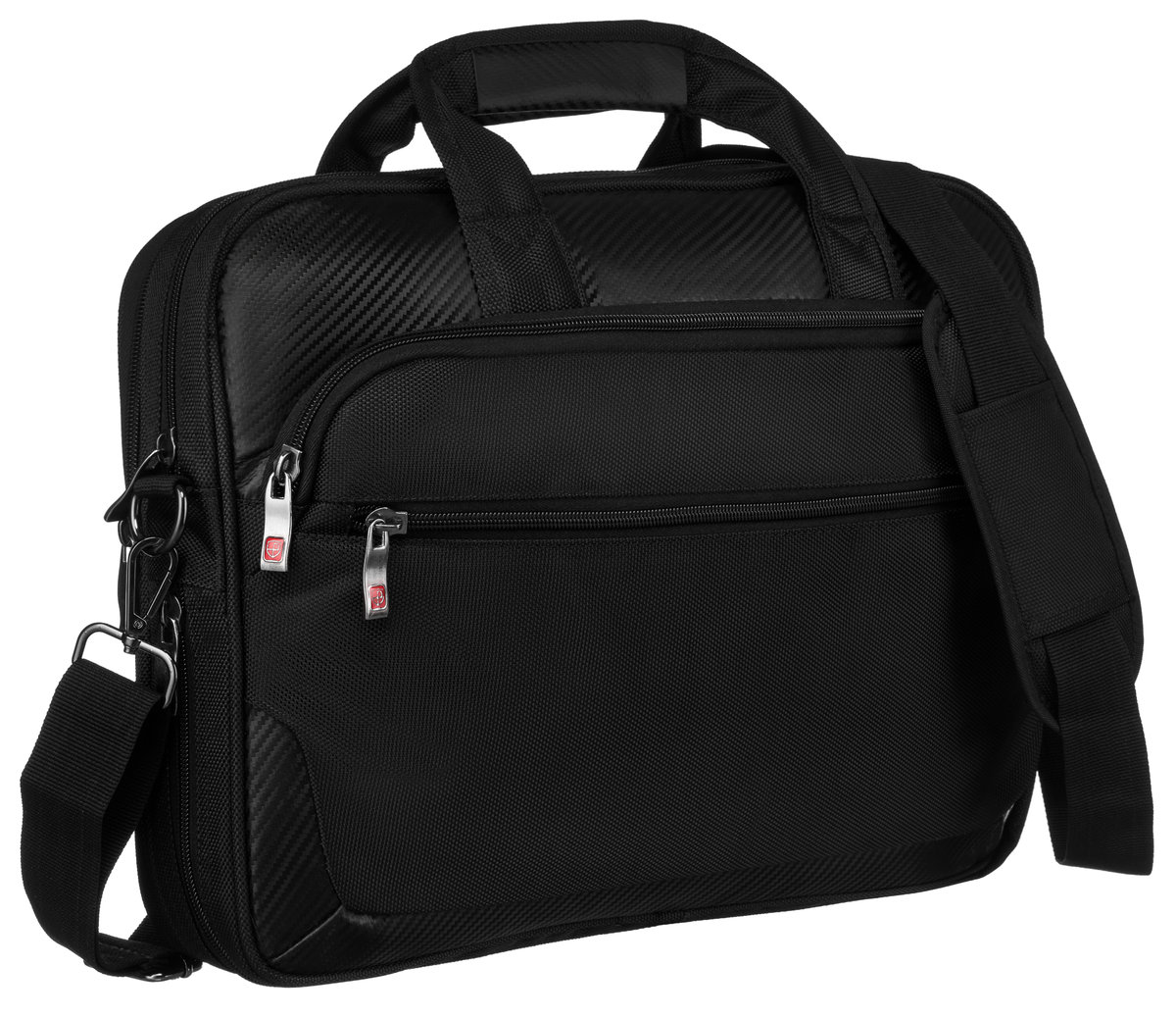 PETERSON Klasyczna torba miejska na laptopa czarna skóra naturalna i cordura regulacja rozmiary kieszonki pojemna i funkcjonalna a4 szeroki pasek uc..