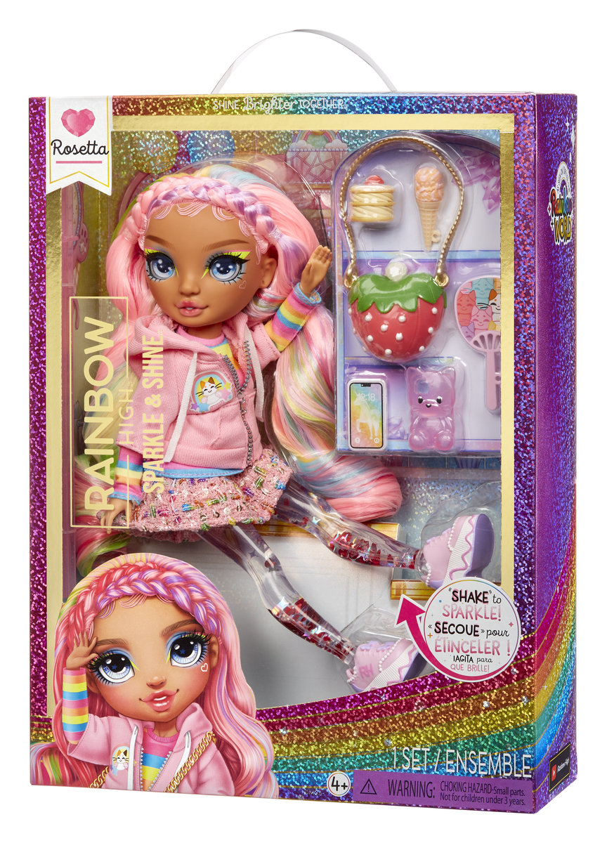 Rainbow High Sparkle & Shine Fashion Dolls- ROSETTA (Pink)