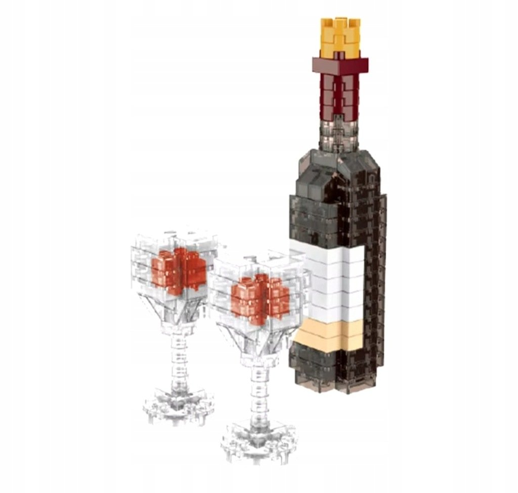 Klocki wine z kieliszkami śmieszny prezent