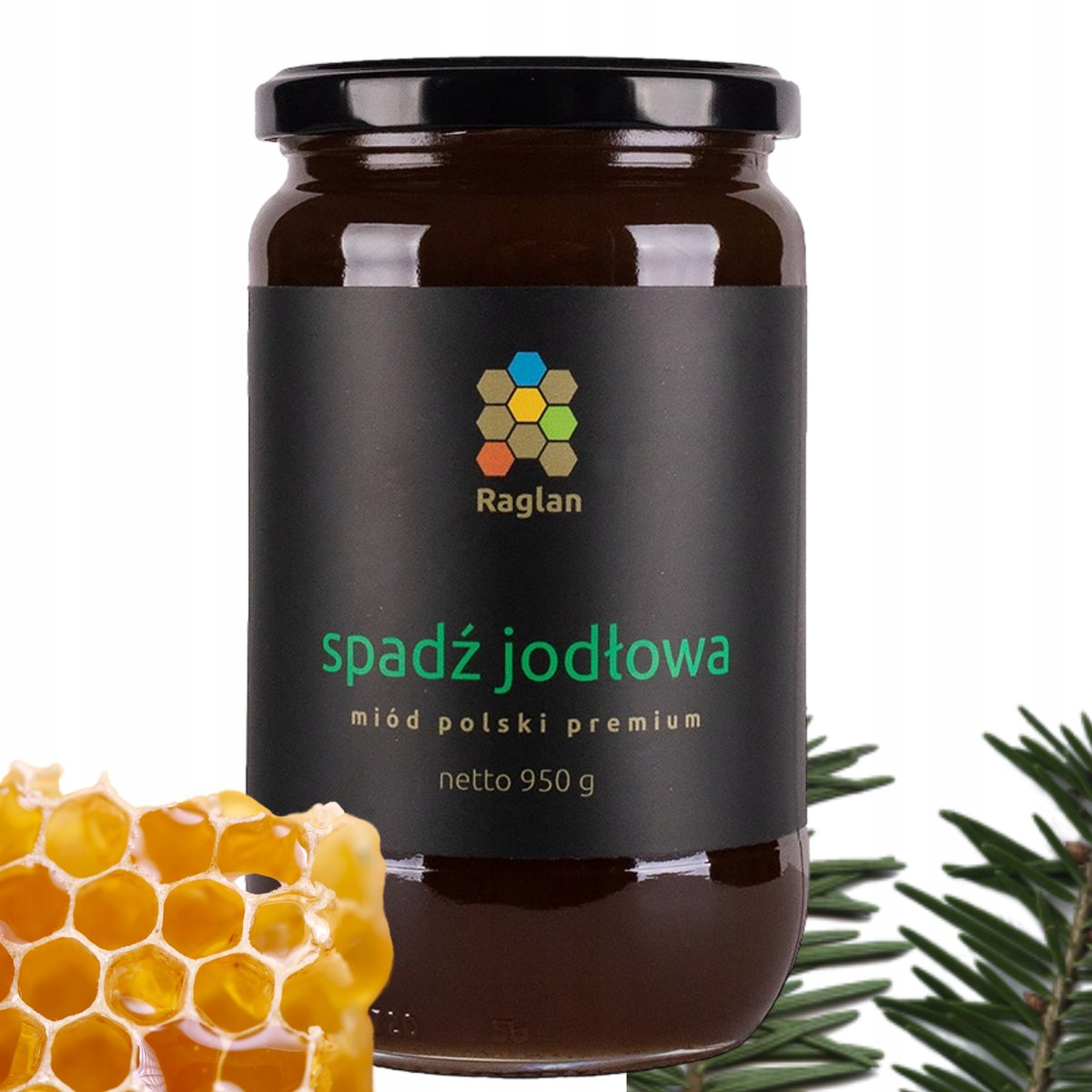 Spadź Jodłowa Polska Rok 2024 RAGLAN z Polskiej Pasieki 950 g