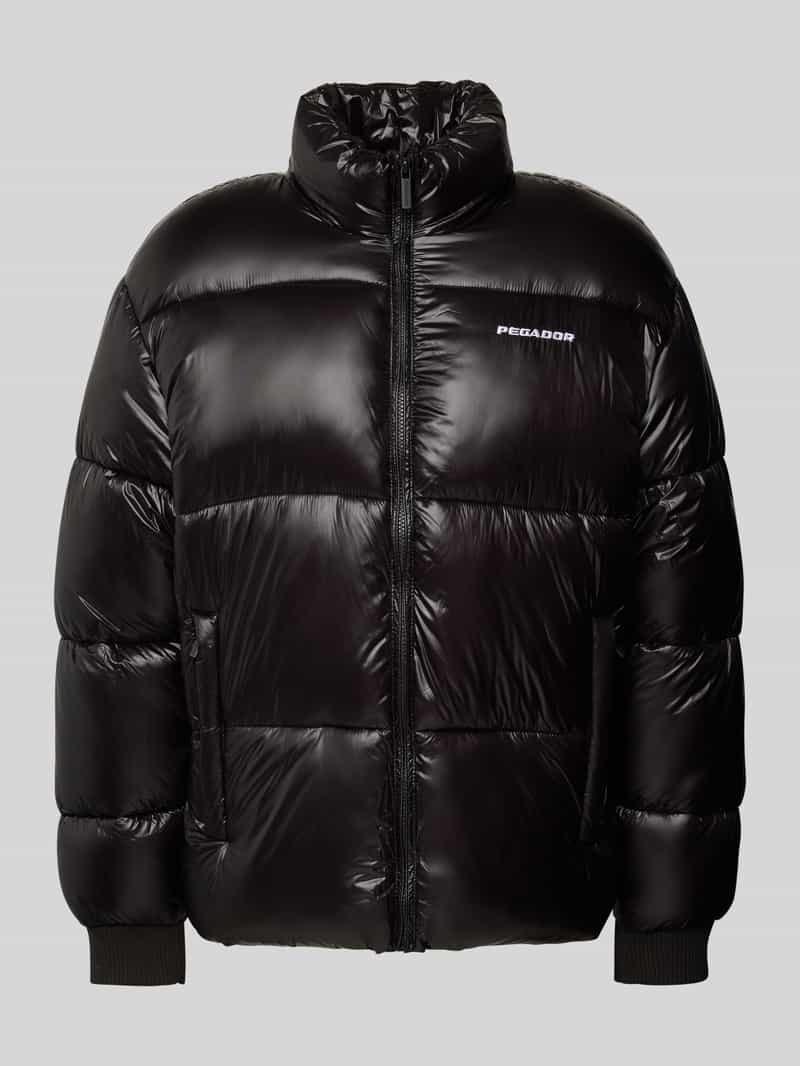 Kurtka pikowana z wyhaftowanym logo model ‘SOLIN’