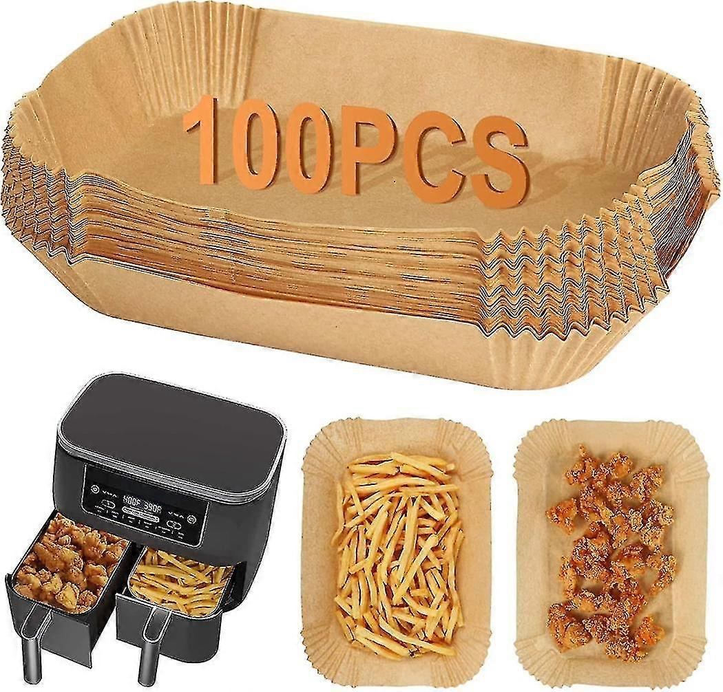 100pcs Air Fryer Liners dla Ninja Dual, frytkownica powietrzna Af300uk Af400uk Akcesoria, jednorazowa frytkownica pergaminowa papierowa wkładka kwa...