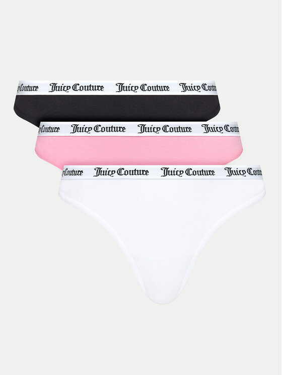 Juicy Couture Komplet 3 par stringów Diana JCLTH224571 Kolorowy