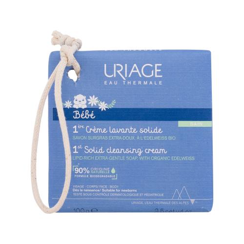 Uriage Bébé 1st Solid Cleansing Cream mydło w kostce 100 g dla dzieci