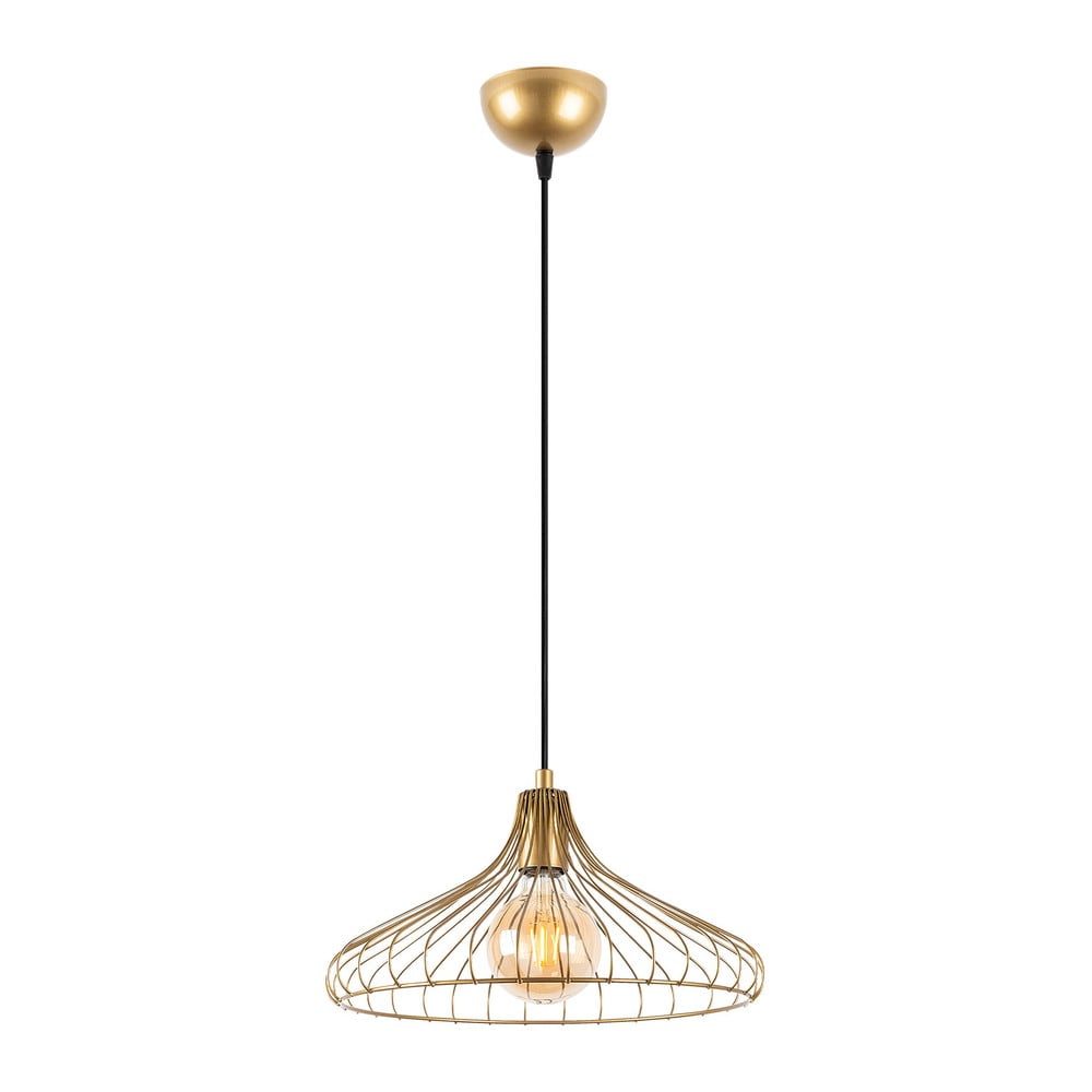 Lampa wisząca w kolorze złota z metalowym kloszem ø 36 cm Depay – Opviq lights