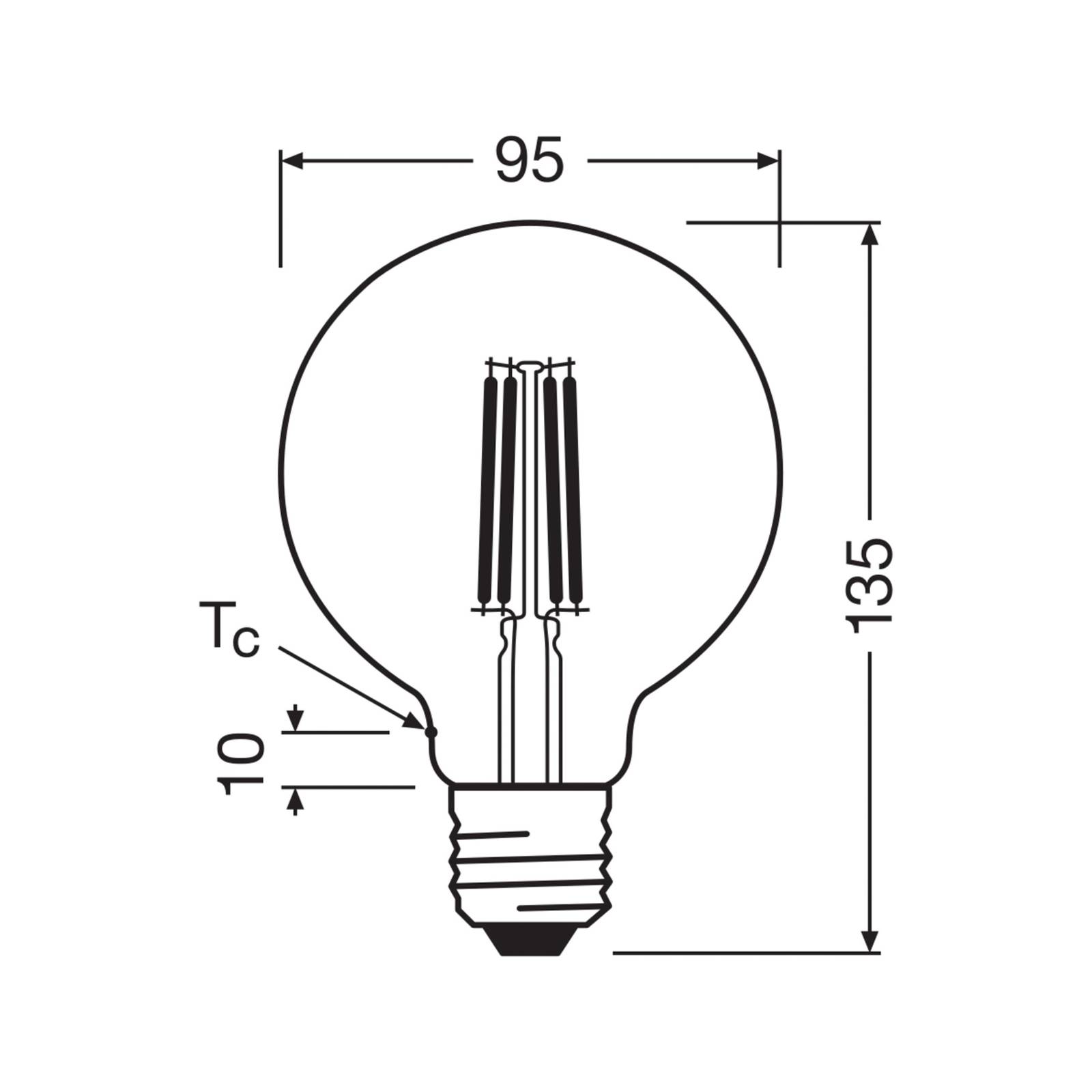 Żarówka LED OSRAM Globe G95 E27 3,8W Filament 2 700K